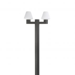 Faro Mistu – lantaarnpaal 2L – 56 x 18,4 x 215 cm - IP44 - donkergrijs