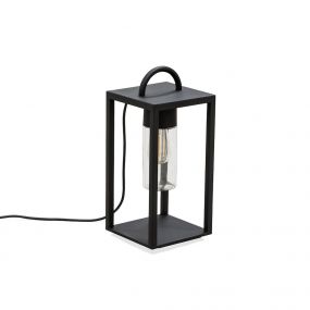 Konstsmide Bologna - tafellamp met stekker - 20 x 45,5 x 20 cm - IP44 - zwart