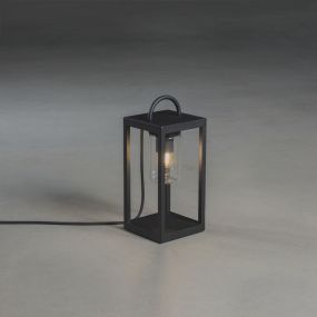 Konstsmide Bologna - tafellamp met stekker - 14 x 33 x 14 cm - IP44 - zwart