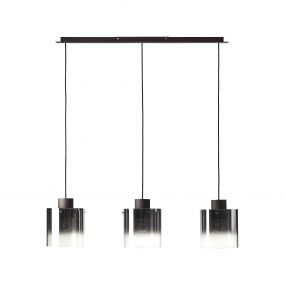 Brilliant Beth - hanglamp - 100 x 20 x 122 cm - koffie en rookglas