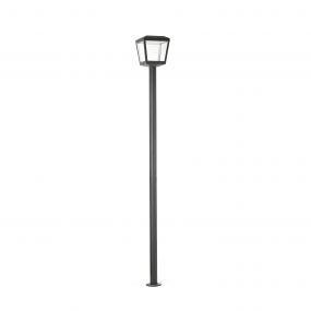 Faro Plaza – lantaarnpaal - Ø 24 x 219 cm - 24W LED incl. - IP54 - donkergrijs
