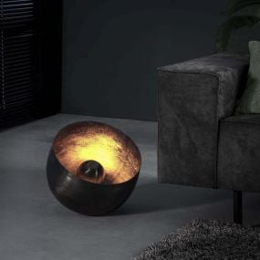 Vico Basket - tafellamp - Ø 36 x 35 cm - zwart nikkel