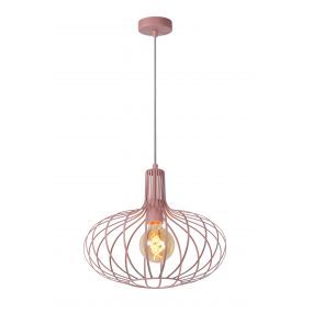 Lucide Merlina - hanglamp - Ø 38 x 163 cm - roze 