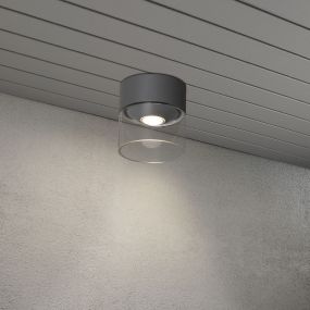 Konstsmide Varese - buiten plafondverlichting - 11,5 x 11 x 11 cm - 6W LED incl. - IP54 - antraciet 