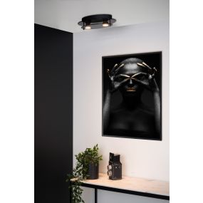 Lucide Okno - plafondverlichting - 30 x 20 x 8 cm - zwart