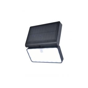 Lutec Tuda - buiten wandverlichting op zonne-energie met bewegingsmelder - slimme verlichting - Lutec Connect - 18 x 11,1 x 19,2 cm - 8,5W LED incl. - IP44 - zwart 