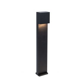 Lutec Gemini XF -  tuinpaal - 9,2 x 11 x 65 cm - 9W LED incl. - zwart - warm wit