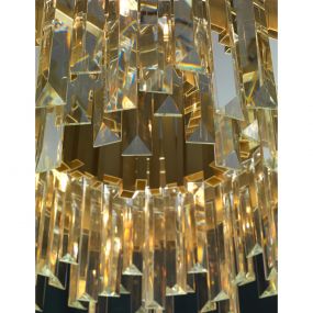 Nova Luce Baladona - luster - Ø 73 x 180 cm - gouden messing