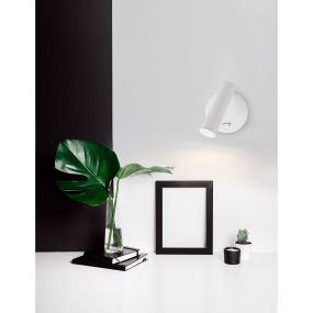 Nova Luce Laredo - wandlamp met schakelaar - 11 x 9 cm - 3W LED incl. - wit