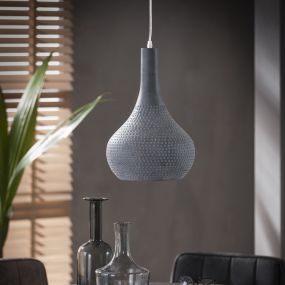 Vico Perforated - hanglamp - Ø 25 x 150 cm - grijs