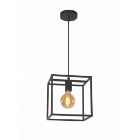 Lichtkoning Achille - hanglamp - 25 x 25 x 155 cm - zwart (actie!)