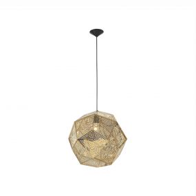 Nova Luce Foggia - hanglamp - Ø 32 x 180 cm - goud