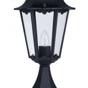 Searchlight Alex- sokkellamp - Ø 23 x 50 cm - IP44 - zwart