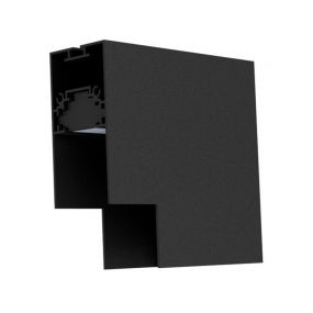 Nova Luce V-Connector voor verzonken magnetisch profiel - 10 x 10 x 7,5 cm - zwart