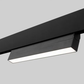 Nova Luce Rieti - armatuur voor magnetisch profielsysteem - 40,7 x 3,4 x 11,6 cm - 22W LED incl. - zwart - witte lichtkleur