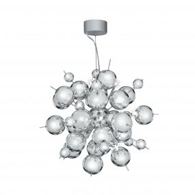 Searchlight Molecule - hanglamp - Ø 53 x 130 cm - chroom