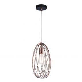 Nova Luce Eriberto - hanglamp - Ø 18 x 150 cm - roest koper (laatste stuks!)
