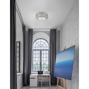 Nova Luce Valence - plafondverlichting - Ø 42 x 19 cm - wit