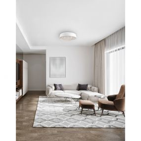 Nova Luce Lyon - plafondverlichting - Ø 46 x 20 cm - mat wit
