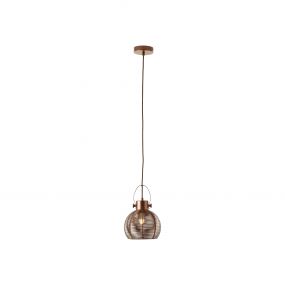 Brilliant Sambo - hanglamp - Ø 20 x 128 cm - bruin
