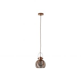 Brilliant Sambo - hanglamp - Ø 20 x 128 cm - bruin