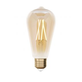 Lutec Smart LED lamp - Lutec Connect - Ø 6,4 x 14 cm - E27 - 7,5W - dimfunctie via app - 2200 tot 5500K - amber