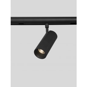 Nova Luce Buxton L - spot voor magnetisch railsysteem - 24,5 x 6,5 x 21 cm - 20W TRIAC dimbare LED incl. - zandzwart