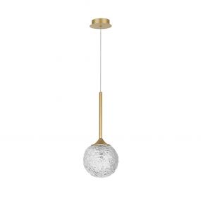 Nova Luce Mirano - hanglamp - Ø 15 x 180 cm - messing goud en transparant