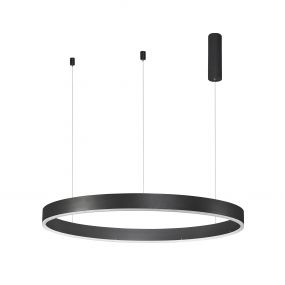 Nova Luce Motif - hanglamp - Ø 100 x 150 cm - 55W dimbare LED incl. - zand zwart