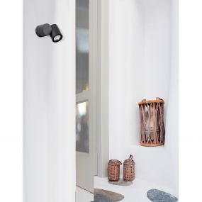 Nova Luce Focus - opbouwspot - 6 x 11,5 x 9,5 cm - IP54 - zwart
