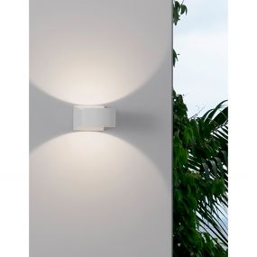 Nova Luce Chez - buiten wandverlichting - 9 x 13 x 7 cm - 6W LED incl. - IP54 - wit