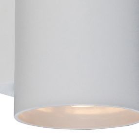 Zuma Line Sandy WL Round Next - wandverlichting - Ø 8 x 9,7 x 14 cm - wit