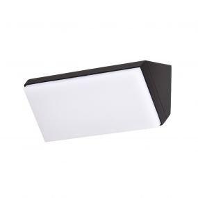 Nova Luce Keen - buiten wandverlichting - 18 x 9 x 9 cm - 12W LED incl. - IP65 - zwart en wit