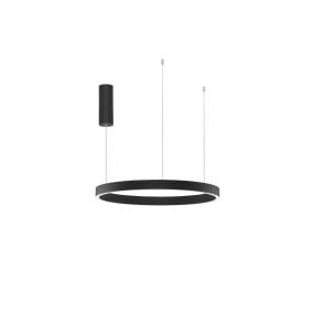 Nova Luce Elowen - hanglamp - Ø 60 x 150 cm - 60W dimbare LED incl. - zwart