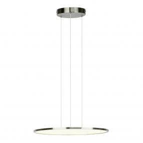 Brilliant Ceres - hanglamp - Ø 45 x 120 cm - easydim 30W LED incl. - satijn chroom