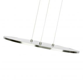 Brilliant Ceres - hanglamp - Ø 45 x 120 cm - easydim 30W LED incl. - satijn chroom