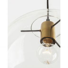 Nova Luce Mirale - hanglamp - Ø 25 x 181 cm - goud en zwart
