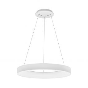 Nova Luce Rando Thin - hanglamp - Ø 60 x 120 cm - 50W dimbare LED incl. - zandwit - witte lichtkleur