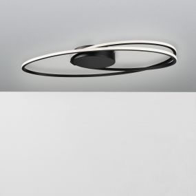 Nova Luce Viarregio - plafondverlichting - 60 x 35 x 15 cm - 28W LED incl. - mat zwart