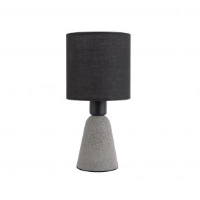 Nova Luce Zero - tafellamp - Ø 12 x 22,5 cm - grijs en zwart