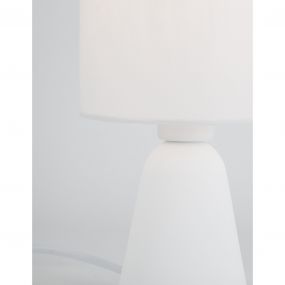 Nova Luce Zero - tafellamp - Ø 12 x 22,5 cm - wit