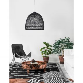 Nova Luce Destin - hanglamp - Ø 53 x 250 cm - zwart