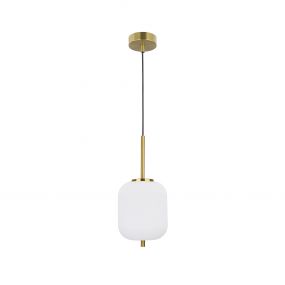 Nova Luce Lato - hanglamp - Ø 16,5 x 120 cm - antiek messing