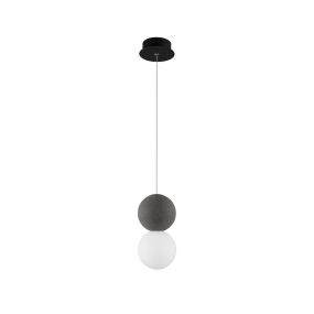 Nova Luce Zero - hanglamp - Ø 10 x 120 cm - grijs