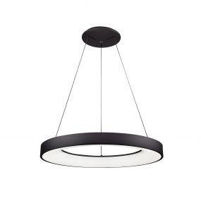 Nova Luce Rando Smart - hanglamp - Ø 60 x 120 cm - 50W dimbare LED incl. - Tuya - zand zwart