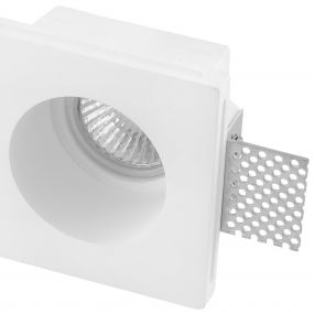 Nova Luce Tobia - inbouwspot - 95 x 95 mm, 90 x 90 mm inbouwmaat - wit gips