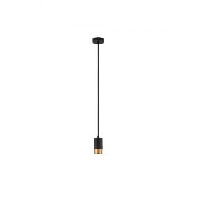 Nova Luce Pogno Mini - hanglamp - Ø 5,6 x 150 cm - goud en zwart