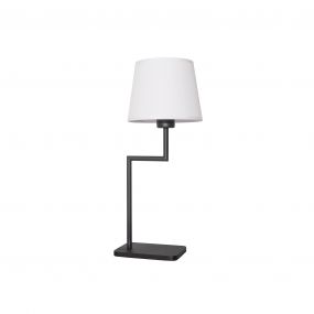 Nova Luce Savona - tafellamp - 16 x 11 x 50 cm - wit en zand zwart