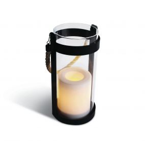 ONE Light LED Flickering Candle in Metal Case - Ø 10 x 21 cm - inclusief 2 x AA-batterijen
