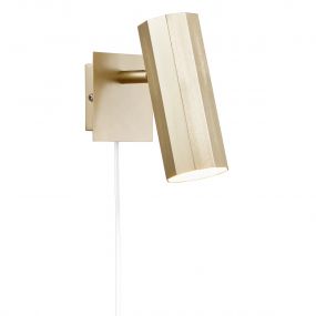 Nordlux Alanis - wandlamp - 8,6 x 8,6 x 15 cm - goud 
